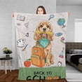 thumbnail image 3 of Hardworking Cocker Spaniel Ready Back to School New Year Classes Cozy Fleece Blanket Cockers Dog Lover Gifts Warm Soft Throw Blanket - 12011, 3 of 5