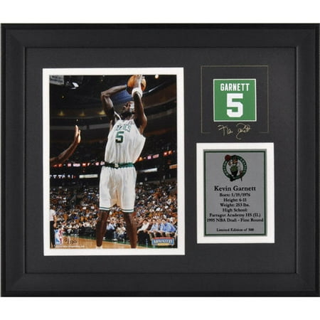 NBA - Kevin Garnett Boston Celtics Framed 6x8 Photograph with Facsimile Signature and Plate - Limited Edition of 500