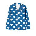thumbnail image 7 of Diufon Valentine's Day Pajamas Set for Women Long Sleeve Lapel Top with Straight Wide Leg Pants Homewear Sets, 7 of 7