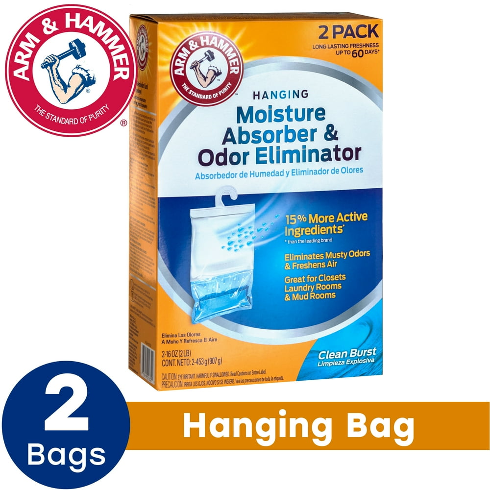 Arm & Hammer Clean Burst Hanging Moisture Absorber for Closets; 2 Pack