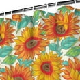 thumbnail image 4 of Boho Sunflower Shower Curtain 72x84 Inches for Bathroom, Yellow Wildflower Floral Bee Butterfly Design, Quick-Dry Polyester with Hooks, Rustic Country Farmhouse Vintage Decor, 4 of 5