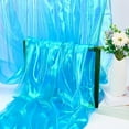 thumbnail image 2 of About 4.4 Yard(4m) Iridescent Holographic Gauze Fabric About 59 Inch Wide Laser Polyester Fabric Solid Sheer Polyester Fabric Bolt for Wedding Dress Decoration DIY Crafts Deep Sky Blue, 2 of 6