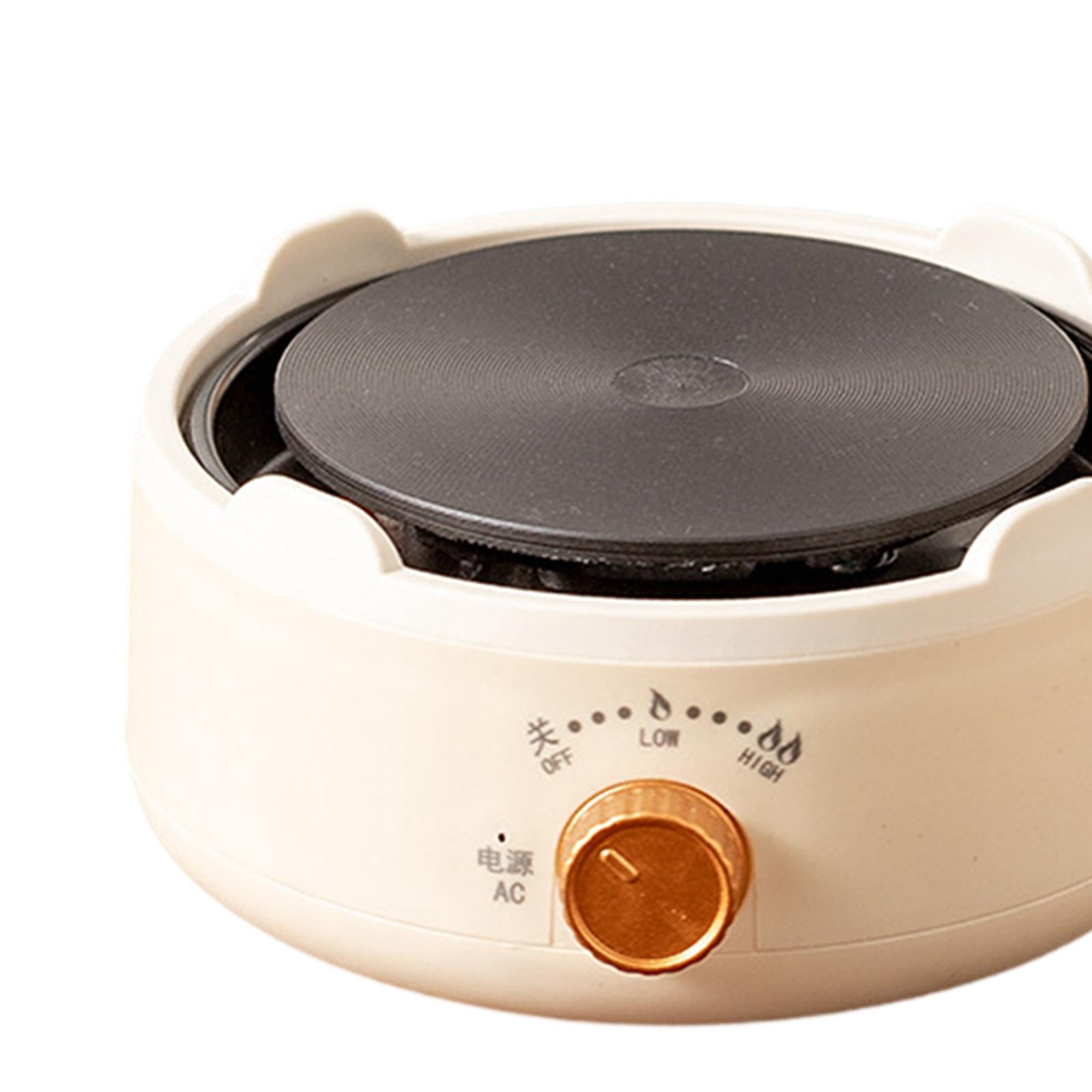 Baoblaze Electric Stovetop Compact Small Hot Plate for Indoor Outdoor Kitchen Camping Beige White