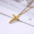 thumbnail image 4 of Sdmnsg-T Cross Pendant Necklace for Women 14K Gold Plated Cubic Zirconia Necklace Minimalist Jewelry Gift for Women, 4 of 14