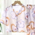 thumbnail image 4 of Little & Big Girls Cotton Knit Pajama 2 Piece Pants Summer Pj Set,6-12 Months 12-24 Months 2t 3t 4t 5t 6t 7t 8t 9t Children(Light Purple,9-10 Years), 4 of 5