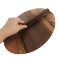 thumbnail image 3 of Wooden Handle Pot Cover Lid for Cookware Chinese Wok Non-Stick Pan Cooking Accessory, 3 of 6