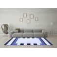 thumbnail image 3 of Ahgly Company Indoor Square Solid Blue Modern Area Rugs, 6' Square, 3 of 4