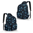 thumbnail image 2 of SEANATIVE Backpack for Elementary Kids Teen Boy Girl Bookbag with Front Pocket Lightweight Kindergarten Preschool Elementary School Bag for Back to School, Blue Butterfly Black, 2 of 7