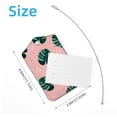 thumbnail image 4 of Square 2Pack PU Leather Tropical Palm Triangle Cruise Luggage Tag with Privacy Cover and Stainless Steel Ring - Suitable for Travel Handbags Backpacks Luggage Tags, 4 of 6