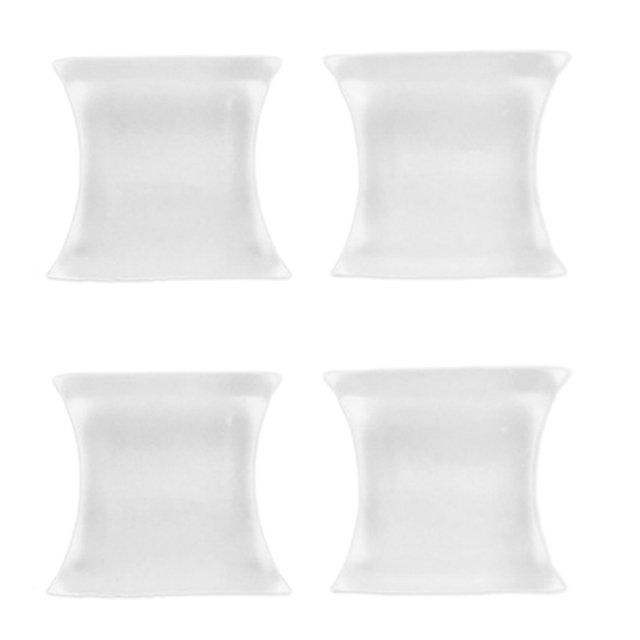 2 pares de separadores y ajustadores de dedos del pie, correctores de pedicura para hallux valgus, protectores de pulgar y valgo, color blanco, talla L