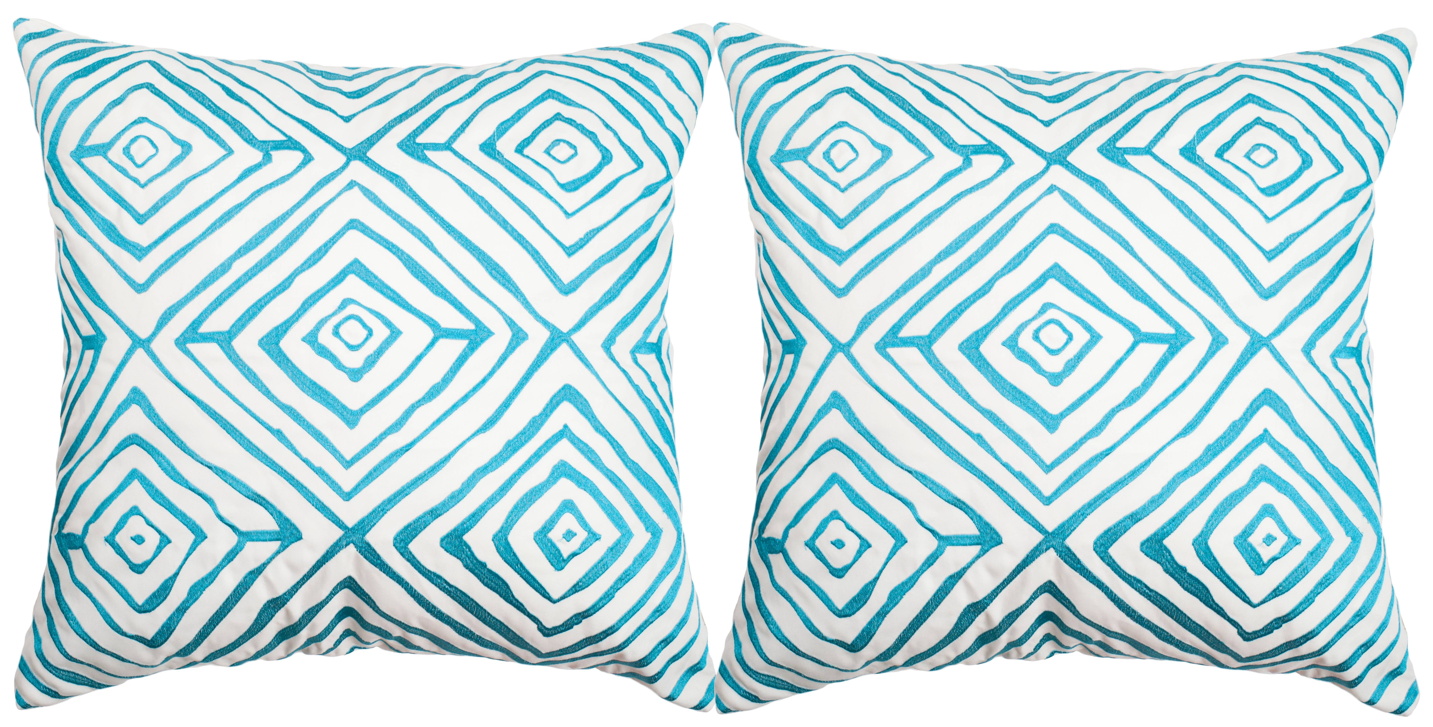 Safavieh Diamonds Five Soleil 20" x 20" Outdoor Pillow, Set of 2