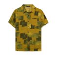 thumbnail image 1 of Unique Bargains Men's Geometric Printed Short Sleeves Button Shirt, 1 of 6