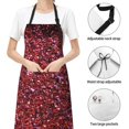 thumbnail image 4 of Kdxio Red Glitter Apron with Pockets Adjustable Kitchen Aprons for Men Women Waterproof Aprons for Cooking,Drawing,Crafting, Baking Household Cleaning, 4 of 5