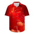 thumbnail image 4 of guisaled Mens Valentines Day Shirts Hawaiian Shirt Cute Heart Print Loose-Fit Short Sleeve Button Down Beach Casual Shirts Valentine'S Day s, 4 of 5