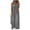 Gray, variant on Women Wide Leg Playsuit Palazzo Jumpsuit Sleeveless Summer Romper Beach Cover Up Resort Outfit with Cargo Pockets L,Light Blue