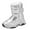 zb-Silver, variant on Kids Snow Boots Boys Girls Winter Warm Waterproof Boots Outdoor Slip Resistant Cold Weather Shoes