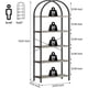 thumbnail image 2 of 5 - tier arched wood estante, moderno de altura para exposición rack para dormitorio, sala de estar, y oficina en casa, gris, 2 of 6