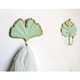 thumbnail image 5 of Gancho de pared de hierro forjado con forma de hoja, organizador, multifuncional, D, verde, 5 of 5