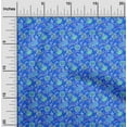 thumbnail image 2 of oneOone Rayon Medium Blue Fabric Floral Sewing Material Print Fabric By The Yard 56 Inch Wide, 2 of 5