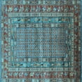 thumbnail image 1 of Ahgly Company Indoor Square Oriental Light Blue Industrial Area Rugs, 3' Square, 1 of 4