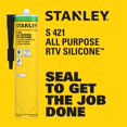 thumbnail image 2 of Sellador de silicona Stanley S421 multiusos, 300 ml, resistente al agua, 2 of 9