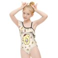 thumbnail image 4 of Pompompurin Girls One Piece Swimsuits Hawaiian Ruffle Swimwear Beach Bathing Suit Outfits, 4 of 7
