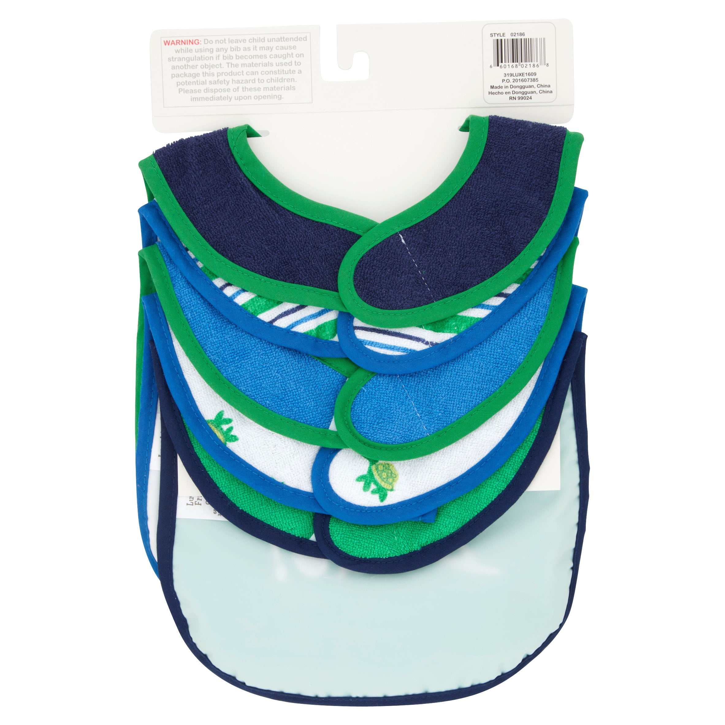 Luvable Friends Baby Cotton Terry Drooler Bibs with PEVA