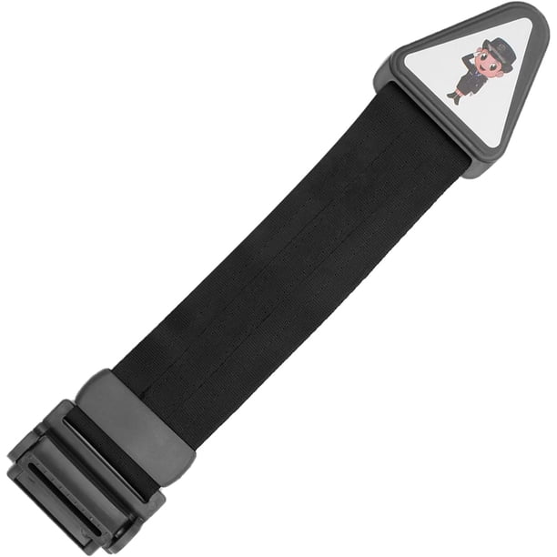 Correa de cinturón de seguridad negra para coche con hebilla protectora, hebilla ajustable, compatible con adaptador de cinturón de seguridad.