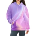 thumbnail image 7 of Bovemsi Sweatshirt for Women Large Hoodie With Gradient Print Plus Size Long Sleeved Sweater Pullover Autumn Pocket Clothes Comfort Hoodie, 7 of 7
