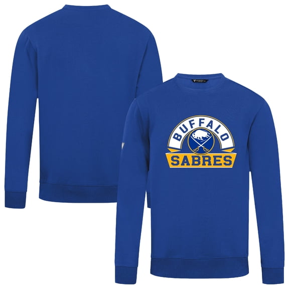 Men's Levelwear Royal Buffalo Sabres Zane Banner Arch Pullover Sweatshirt