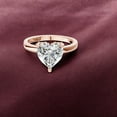 KEEVA JEWELS 3.15 Carat Heart & Round Shape Moissanite Hidden Halo ...