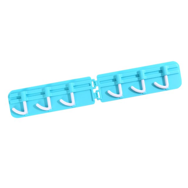 Billuyoard Colgador de almacenamiento de plástico Gancho de pared Soporte de almacenamiento plegable adhesivo para baño de cocina, azul claro Type2 NO2 Billuyoard HA003986-04