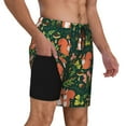 thumbnail image 2 of Yiaed Forest Squirrel Print Mens Swim Trunks Bathing Suit Compression Liner Beach Swim Shorts Swimwear Quick Dry Zipper Pocket No-Chafing Board Short-Medium, 2 of 6