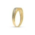 thumbnail image 4 of FB Jewels 10kt Two-tone Gold Mens Round Diamond Wedding Band Ring 1/8 Cttw Size 12.5, 4 of 4