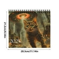 HMOONORY Fall Decor New 2025 Cosmic Cat Calendar 12 Months Spiral