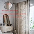 thumbnail image 3 of Big Saving! Geometric Semi-Blackout Window Curtains 1 Panel Bohemian Style Cotton Linen Darkening Curtains with Black Bordered Tassel Rod Pocket Window Drapes for Living Bedroom,59W x 86.6L Inch, 3 of 9