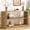 Natural, variant on YWEN Modern Curved Console Table 59-Inch Oval Fluted Entry Sofa Table with Open Storage Shelves for Living Room Entryway Hallway Furniture