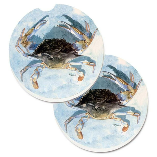 Crabe Bleu Lot de 2 Tasses Porte-Auto Sous-Verre