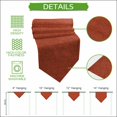 thumbnail image 5 of Rust Red Table Runner Linen Burlap Table Runner 72 Inches Long Rustic Farmhouse Solid Color Dresser Scarves for Kitchen Island Coffee Dining Room Party Wedding Banquet Holiday Decoration 16"x72", 5 of 8