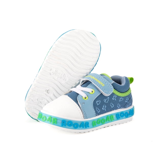 Tenis Luces Bubble Gummers® Para Niño Dinosaurio Viny Azul