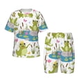 thumbnail image 1 of Balery Cartoon Frogs Conjunto de Pijama Infantil de Manga Corta con Estampado – Ropa de Dormir de Algodón Suave-X-Large, 1 of 6