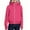 Hot Pink, variant on YunPes Children's Girls Turtleneck Hooded Sweatshirt with Thumb Holes Comfortable Casual Solid Color 4-12 Years Old Kids