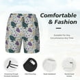 thumbnail image 6 of Picia Turtle pattern Mens Swim Trunks with Compression Liner Stretch Beach Shorts Quick Dry with Zipper Pockets No-Chafing Board Shorts-Large, 6 of 9