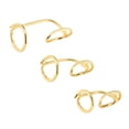 thumbnail image 1 of FONDOTIN 3 Pcs Bijoux en Cuivre Doré pour Ongles pour Femmes Bagues Réglables pour Doigts Usage Quotidien, 1 of 8