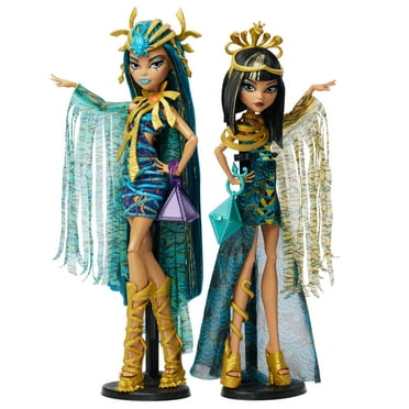 Monster High Mummy Majesties Cleo and Nefera De Nile Collectible Doll Two-Pack