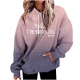 thumbnail image 3 of HomeGardon Womens Hoodie Graphic Hoodies for Women Women'S Letter-Printed Round-Neck Long-Sleeved Pullover Hooded Casual,S-XXL, 3 of 4