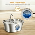 thumbnail image 4 of Cat Water Fountain with Water Level Window, 3.2L/108oz ‘Big Eye’ Automatic Stainless Steel Pet Water Fountain, Pet Water Dispenser Cat Drinking Fountains with Ultra-Quiet Pump for Cats, Pets(1 Brush), 4 of 8
