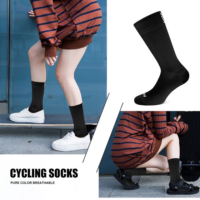 Bicicleta Calcetines de compresión Hombres Mujeres Ndcxsfigh Deportes Ciclismo Correr Calcetines transpirables (Negro)