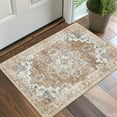 thumbnail image 4 of KUETH Modern Area Rug 2x3 Non Slip Hallway Runner Rug, Low Pile Machine Washable Rugs for Entryway, Hallway, Kitchen and Corridor, Orange, 4 of 6
