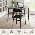 thumbnail image 4 of Dining Table Set for 4, Kitchen Table and Chairs for 4 with Upholstered Chairs, 5 Piece Dining Table Set - Solid Metal Frame & MDF Table Board, Breakfast Nook Table Set for Kitchen Dining Room, 4 of 9
